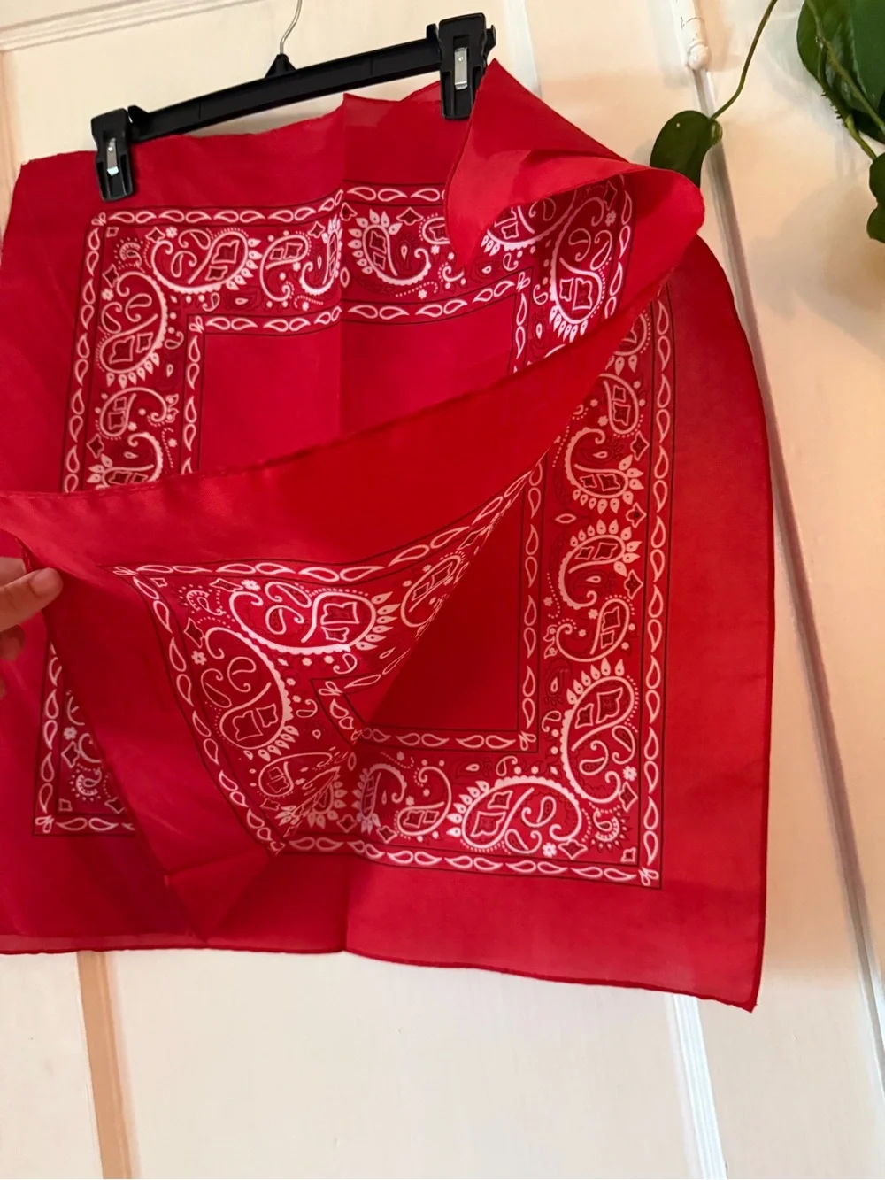 2004 Red Paisley Bandana Scarf (2)